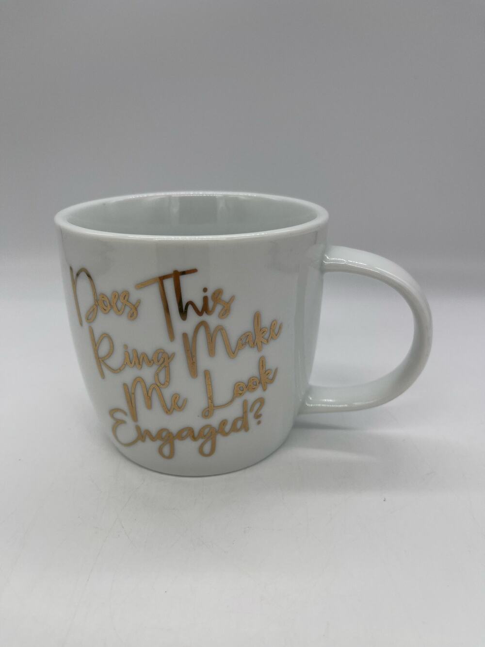 Mud Pie Ceramic Engaged Mug Cup Ring